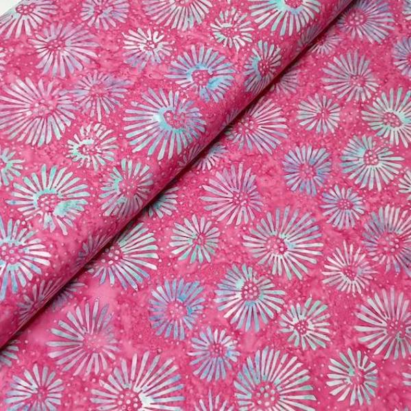 LIGHTBLUE PINK - Carmine - Batikstoff aus Indonesien